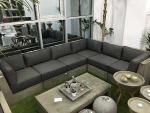 Waterproof Modern Eco-Friendly Durable <b>Outdoor</b> Modular <b>Sofa</b> Set with Premium Cushions for Garden Patio Indoor Use - Product Image 5