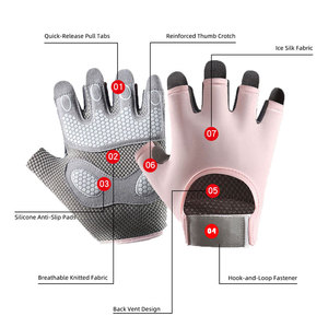 <b>Half</b> Finger Training Gloves Weightlifting Gym Fitness Gloves Anti <b>Slip</b> Grip Durable Workout Gloves OEM - Product Image 2