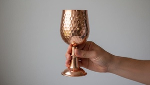 Verre à vin en cuivre, verres à vin en cuivre pur, verre à vin en cuivre fait main, verrerie en cuivre de qualité supérieure, verre à boisson en cuivre de luxe - Product Image 6