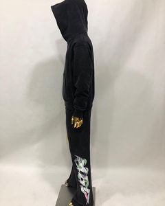 Conjunto de Dos Piezas de Sudadera con Capucha y Pantalones Deportivos para Hombre, 100% Algodón, Lisos, Personalizables con Logotipo Bordado - Product Image 4