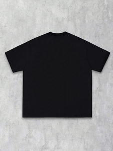 เสื้อยืดคอกลมแขนสั้นพิมพ์ลายโอเวอร์ไซส์สำหรับผู้ชาย สไตล์ลำลอง สตรีทแวร์ พิมพ์ลายแบบซับลิเมชั่นพร้อมโลโก้ตามสั่ง - Product Image 2