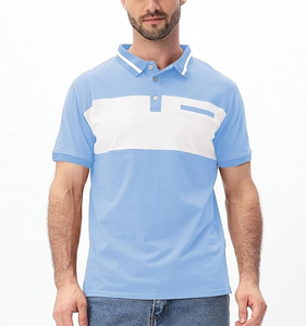Camisetas Polo para Hombre al por Mayor, OEM, Manga Corta, Casuales, con Bloques de Color, Estilo Golf, Cuello en Contraste, 100% Algodón, 220 GSM - Product Image 3