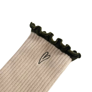 Wholesale Women Yoga Pilates Anti-slip Arch Cushion <b>Custom</b> Embroidery Logo Ruffle <b>Custom</b>-Pilates-<b>Socks</b> Heart-shaped Embroidery - Product Image 4
