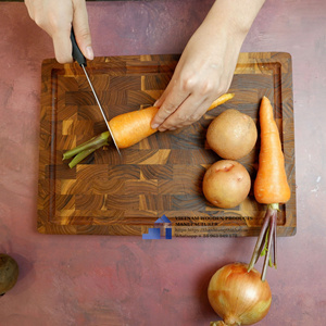 Meilleures ventes 2026 : Ensemble de planches à découper en teck, écologiques, en bois de bout de bois, ustensiles de cuisine en bois, fabricant - Product Image 5