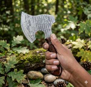 Hacha Vikinga Hecha a Mano OEM, Cabeza de Acero de Damasco, Mango de Madera, Personalizable, Herramientas de Caza y Camping, Uso en Supervivencia, 100% de Alta Calidad - Product Image 5