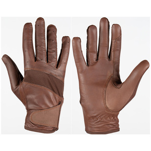 Wholesale S R Sports Waterproof Unisex Horse Riding Gloves Full Finger Breathable Leather Hook <b>Loop</b> Closure Green Black Riding - Product Image 2