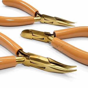 Gold Plated Jewelry <b>Pliers</b> Set – <b>Bent</b> <b>Nose</b>, Chain <b>Nose</b> & Side Cutting <b>Pliers</b> for Jewelry Making, Beading & Wire Work - Product Image 3