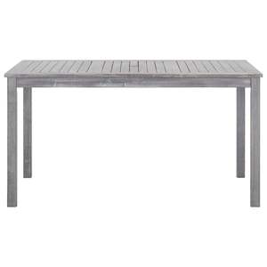 Ensemble de salle à manger d'extérieur durable de taille moyenne en bois d'acacia massif gris, mobilier de jardin - Product Image 3