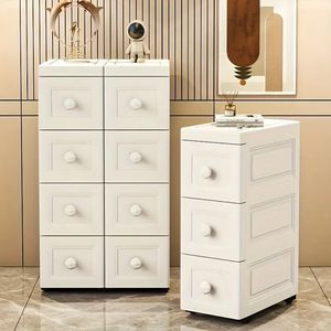 Armoire de rangement en maille blanche Durable à 5 tiroirs 15cm/591in organisateur robuste et peu encombrant pour un assemblage facile en magasin à usage commercial - Product Image 2