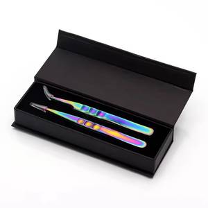 Juego de Pinzas para Pestañas de Acero Inoxidable de Precisión Quirúrgica Morje MS-ET-0007 de 10 mm con Puntas Lisas/Serradas/Dentadas en Caja - Product Image 1