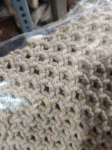 Bolso Tote Bohemio de Macramé y Ganchillo de Algodón con Patrón de Rejilla de Diamantes, Dos Asas de Hombro, Parte Superior Abierta, Hecho a Mano para Playa, Casual para Mujer - Product Image 2