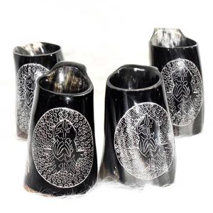 Jarra de Cerveza de 400 ml, Estilo Vikingo, Jarra de Cerveza de Cuerno de Búfalo, Jarra Tradicional Medieval, Jarra de Cerveza de Cuerno - Product Image 3