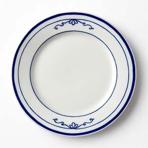 Assiette de Présentation Premium 13 pouces avec Bordure Bleu Royal, Empilable, pour Décoration de Table de Mariage, Sous-assiette, Vaisselle de Service - Product Image 1