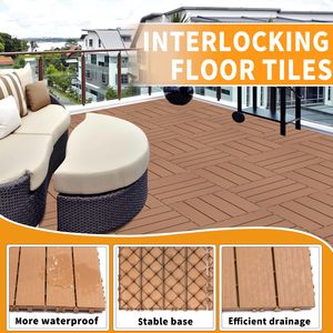 Burlywood impermeabile ad incastro piastrelle ponte 11.8 "x 11.8" pavimento da giardino 44 per tutte le stagioni uso esterno per giardino anteriore/posteriore - Product Image 3