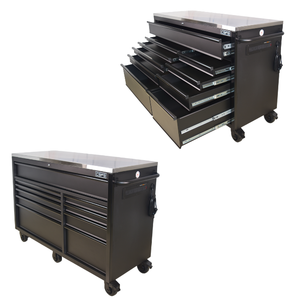 Matte Black Powder Coated Steel 10 Drawer <b>Tool</b> <b>Cabinet</b> Family keywords: for Garage Workshop Storage Use - Product Image 2