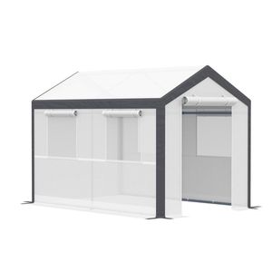 10 'L X 7' W X 7 'H all'aperto Walk-In serra giardino calda casa calda con Roll Windows con cerniera porta copertura meteo - Product Image 1