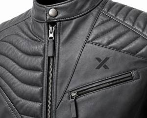 Chaqueta de Motocicleta Híbrida Acolchada de Cuero |   Marrón carbón Borgoña |   Fabricante OEM ODM |   Diseño de Calidad Premium |   Transpirable - Product Image 4