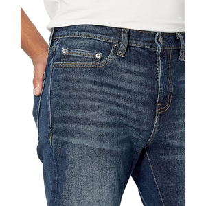 Jeans coupe droite pour homme, pantalon en denim décontracté, style classique, coupe régulière confortable - Product Image 3