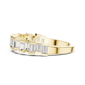 Anillo de Diamantes Cultivados en Laboratorio, Corte Baguette, Estilo Eternity, Oro Sólido de 14K, Certificado IGI, para Boda o Compromiso, Personalizable, Superventas - Product Image 3