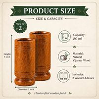 Vaso de Madera Natural Ecológico para Bebidas, Control de Azúcar en Sangre, Taza de Agua Herbal, Set de Regalo Promocional, Venta al por Mayor, OEM, Hecho a Mano