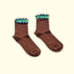 Spring Summer Crew <b>Socks</b> Wholesale for Women Cute Double Ruffle Lace Cotton Style Casual Girls Korean <b>Socks</b> Custom ODM - Product Image 1