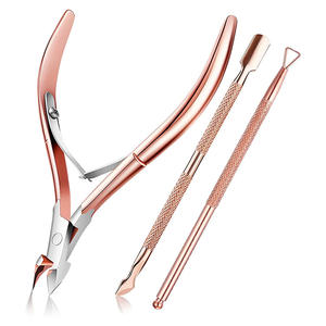High Quality Professional <b>Nail</b> Cuticle Nipper Stainless Steel Cuticle Nipper and Pusher Set - Product Image 4