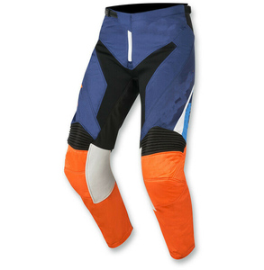 Pantalon de moto pour homme, bleu et orange, respirant, toutes saisons, vêtements de course - Product Image 1