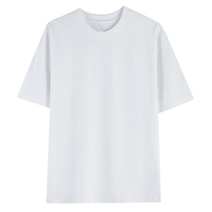เสื้อยืดคอกลมสีพื้นผ้าฝ้ายแท้ 230 กรัม แขนสั้น สำหรับฤดูร้อน ผู้ชายและผู้หญิง รับปักโลโก้ตามแบบ OEM พร้อมพิมพ์ลาย - Product Image 2