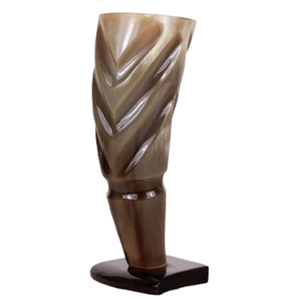 แจกันรูปทรงแตรสีดำ งานแฮนด์เมด สำหรับตกแต่งบ้าน งานแต่งงาน จัดดอกไม้ แจกันเหล็กสไตล์ชายฝั่ง - Product Image 3