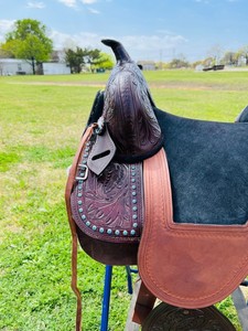 TI101OA069 Customized Western English Genuine Premium Leather Treeless Horse Saddle <b>Soft</b> Seat Stainless Steel Hardware for - Product Image 2