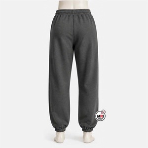 Pantalones Deportivos Personalizados para Hombre, Color Gris Oscuro, Cintura Elástica con Cordón, Bolsillos Laterales, Tejido de Algodón Transpirable, Peso Medio, Estilo Casual para Otoño - Product Image 2