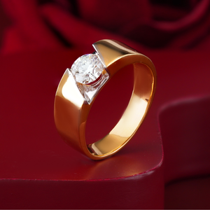 Anillo de Diamante Cultivado en Laboratorio con Corte Esmeralda de 1.03 CT para Hombre, Oro Amarillo de 14K, Engaste de Garras, VVS1 VS2, Anillo de Boda, DEF Solitario - Product Image 2