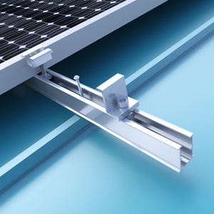 VNTECH GLOBAL High Quality Anodized Aluminum Mounting 32x40mm <b>Mini</b> Rail <b>Solar</b> AL6005-T6 for <b>Solar</b> <b>Panel</b> Roof/Banco - Product Image 2