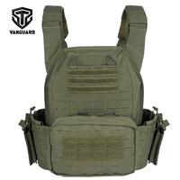 Gilet tactique OEM en polyester 1000D découpé au laser avec système Molle à dégagement rapide et trois pochettes