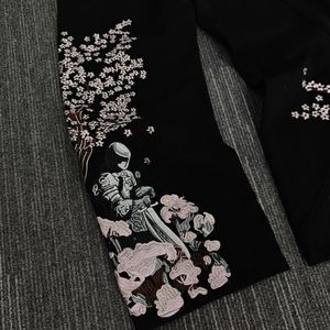 Pantalones vaqueros negros de pierna recta holgados para hombre, con lavado ácido, bordado 3D de diseñador y patrón cargo, para hombre - Product Image 3