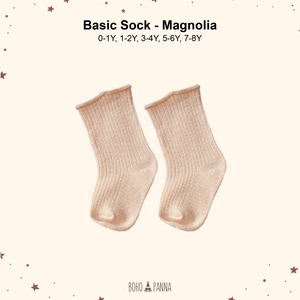 BOHOPANNA Chaussettes basiques premium pour enfants, tissu souple et flexible, couleur magnolia, taille 7-8 ans, certifiées SNI, collection quotidienne - Product Image 3