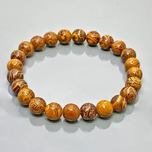 Natural Mariam Jasper 8mm Smooth Round AA Grade Gemstone Beads Stretch <b>Bracelet</b> <b>Healing</b> Jewelry Wholesale - Product Image 2