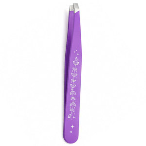 Ergonomic Customized <b>Eyebrow</b> Tweezers Slanted Tip Non-Slip Precision Beauty Tool Professional Stainless Steel <b>Hair</b> <b>Removal</b> - Product Image 1