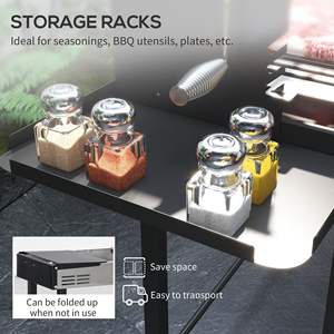 Estantes de almacenamiento de rejilla de 3 niveles de acero inoxidable para parrilla de carbón asador de barbacoa de pollo y pavo - Product Image 6