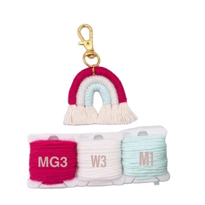 Customize Colorful <b>Key</b> <b>Chain</b> for Women Trending Zipper for Your Amazing Bag Handmade Cotton <b>Key</b> <b>Chain</b> - Product Image 1
