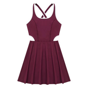 Vestido de Tenis para Mujer, Sin Tirantes, con Shorts Plisados, para Bádminton, Gimnasio, Deporte, Ropa Deportiva, Sin Mangas, 100% Poliéster, UPF 50, 2024 - Product Image 2