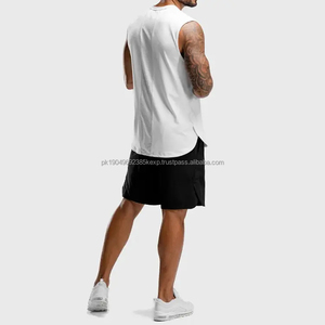 Custom Design <b>White</b> Gym <b>Men'S</b> Tank Tops Plain Sleeveless Shirt Heat Press Blank <b>Vest</b> Singlet Body Shirts Sport Swear Workout - Product Image 1