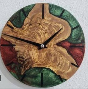 Handmade Modern <b>Large</b> Epoxy Resin Quartz Analog Needle Display Hanging Wall <b>Clock</b> for Living Room Guest Room - Product Image 3