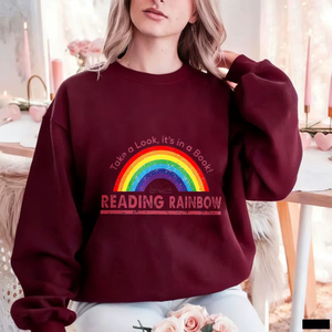 Sweat-shirt à capuche professionnel pour femmes, nouvelle qualité, motif arc-en-ciel, cadeau pour les amoureuses des livres, sweat-shirt amusant sur le thème des livres, logo personnalisé, dernier design - Product Image 4