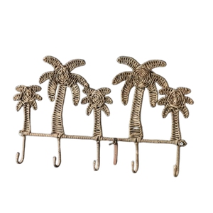 Wholesale Decorative Vintage Metal <b>Wall</b> Mounted <b>Key</b> Holder <b>Rack</b> Black Wrought Iron <b>Wall</b> Hooks Rails Basket with Hanging Hooks - Product Image 5