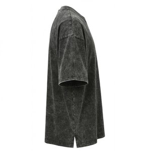 Top Quality Men's <b>Acid</b> Washed Black Oversized <b>Drop</b> Shoulder Tee Thick Cotton Custom Logo Streetwear Bulk Outdoor Article For Men - Product Image 4