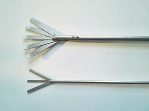 Rétracteur à éventail chirurgical Hosanna en acier inoxydable, laparoscopique, 5 mm, 10 mm, pour la chirurgie générale, réutilisable - Product Image 4