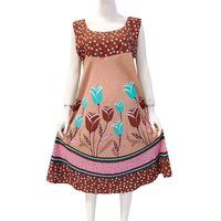 Vestido maxi de verano informal con estampado floral, manga corta, cuello redondo, corte A, holgado, 100% rayón no tejido, dobladillo regular, con bolsillos para uso diario.