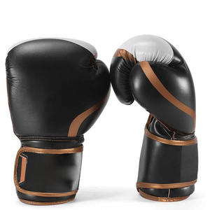 Black Red PU Leather Boxing Gloves Adult Martial Arts Gear with Adjustable <b>Velcro</b> Wrist <b>Strap</b> - Product Image 2