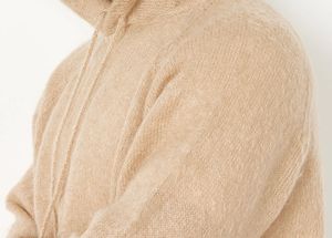 Sudadera con Capucha de Mohair Personalizada con Logotipo, Sudadera de Hombre con Mezcla de Lana y Mohair, 100% Algodón, Forro Polar Cálido para Invierno, Cierre de Cremallera, Corte Holgado, Todas las Tallas, Bordada - Product Image 4